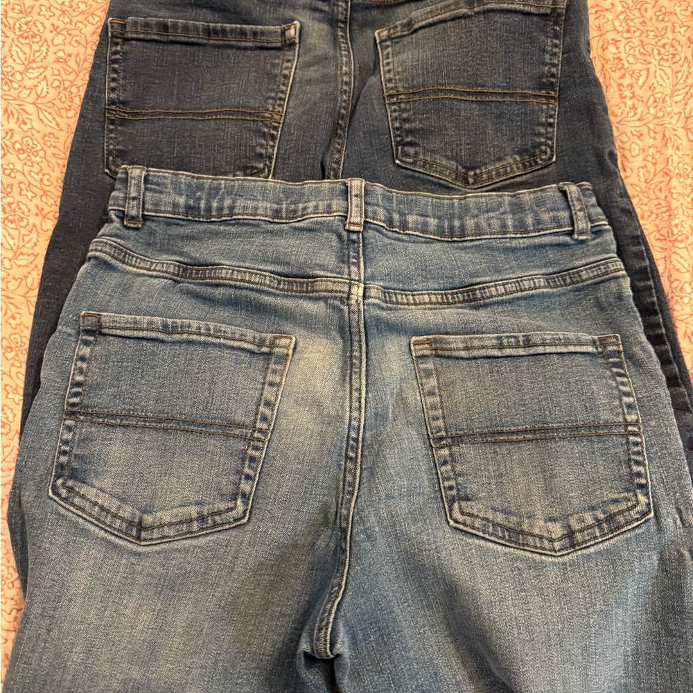 The Children's Place Blue and Dark Blue Kids Jeans size 16 adjustable waist